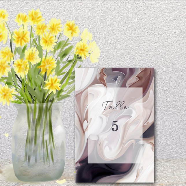 Modern Burgundy Ivory Grått Elegant Bordsnummer (Skapare uppladdad)