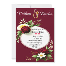 Modern burgundy och grönt romantik bröllop