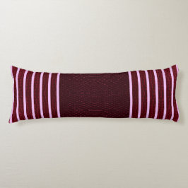 Modern Burgundy Reptile Skin & Stripe  Kroppskudde