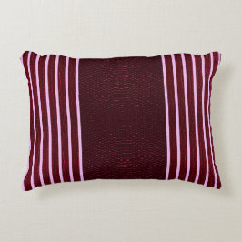 Modern Burgundy Reptile Skin & Stripe  Prydnadskudde