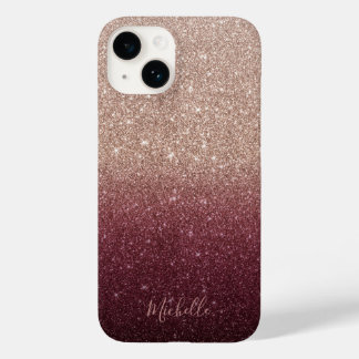 Modern Burgundy & Ro Guld Glitter
