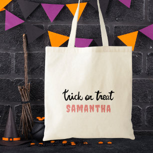 Modern Bus eller godis Cute & Simple Halloween Tygkasse