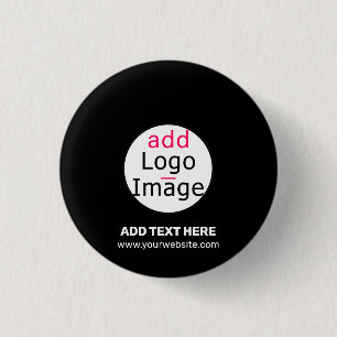 Modern Business Anpassade Add Logotyp Black Knapp