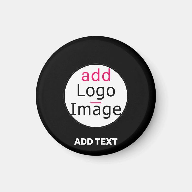 Modern Business Anpassade Add Logotyp Black Magnet (Framsidan)