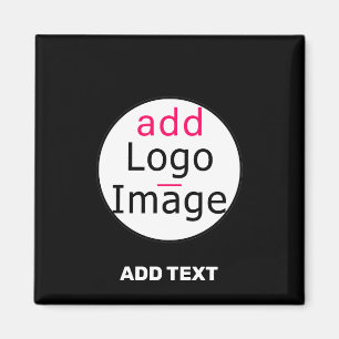 Modern Business Anpassade Promo Black Magnet