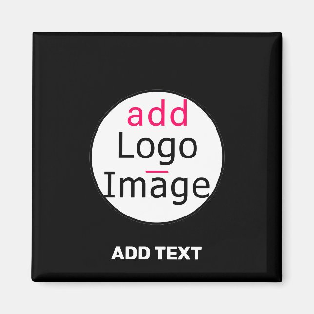 Modern Business Anpassade Promo Black Magnet (Framsidan)