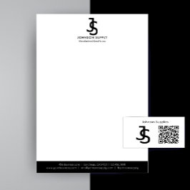Modern Business Anpassningsbar Company Monogram-Lo Brevhuvud