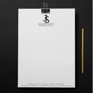 Modern Business Anpassningsbar Company Monogram-Lo Brevhuvud