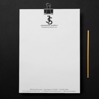 Modern Business Anpassningsbar Company Monogram-Lo Brevhuvud