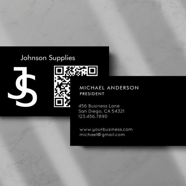 Modern Business Anpassningsbar Monogram-Logotyp oc Visitkort (Skapare uppladdad)
