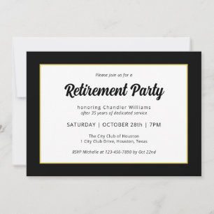 Modern Business Black Ram Pension Party Inbjudningar