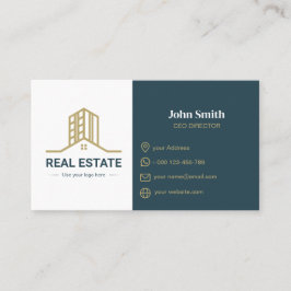 Modern Business Card for REAL ESTATE Visitkort