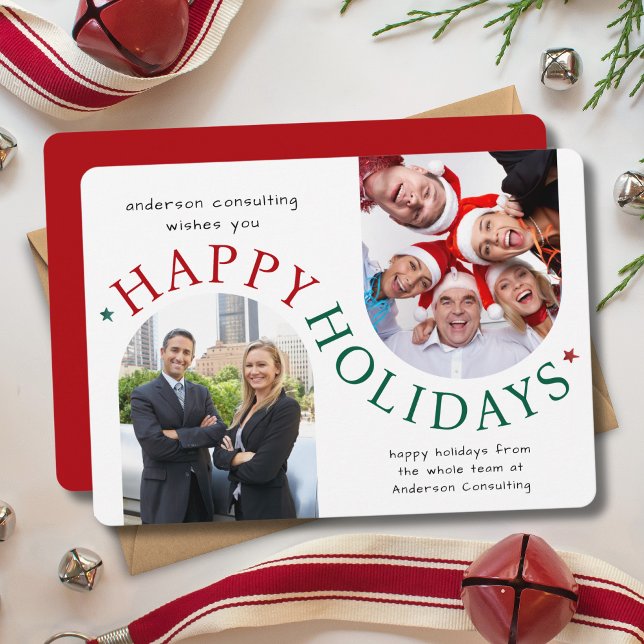 Modern Business Christmas Holiday Card Julkort (Skapare uppladdad)
