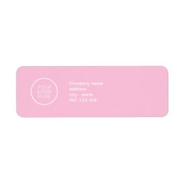 Modern Business Company Logotyp Corporate Rosa Returadress Etikett