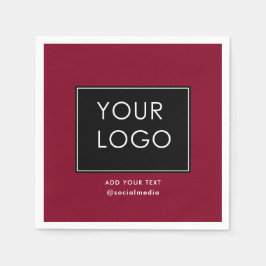 Modern Business Corporate Logotyp Burgundy Pappersservett
