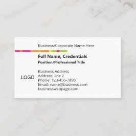 Modern Business Corporate Logotyp Färg, Black Whit Visitkort