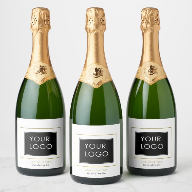 Modern Business Corporate Logotyp White (Flaskor)