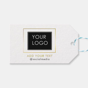 Modern Business Corporate Logotyp White Presentetikett