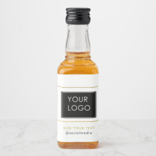 Modern Business Corporate Logotyp White Spritflaskor Etikett