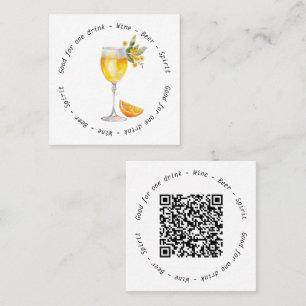 Modern Business Event Mimosa Drink Voucher Fyrkantigt Visitkort