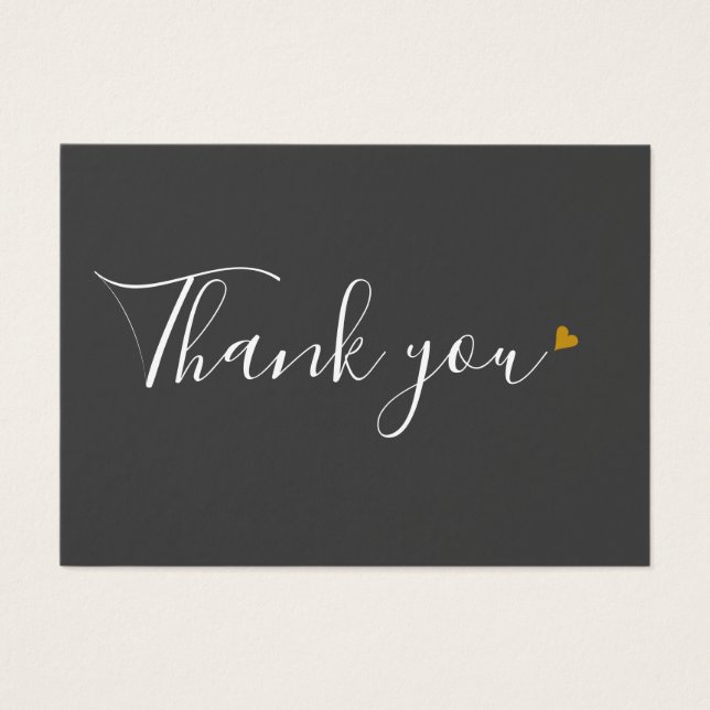 Modern Business Gift Certificate Tack Heart Visitkort (Framsidan)