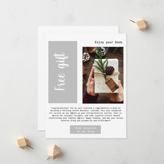 Modern Business Grått Free Gift-e-postmarknadsföri Meddelande (Fram/Back In Situ)