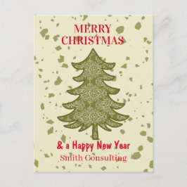 Modern Business Helgdag Card God jul Träd Helg Vykort