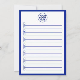 Modern Business Logo Navy Blue To Do List Inbjudningar