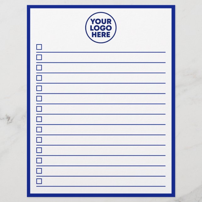 Modern Business Logo Navy Blue To Do List Reklamblad (Framsidan)