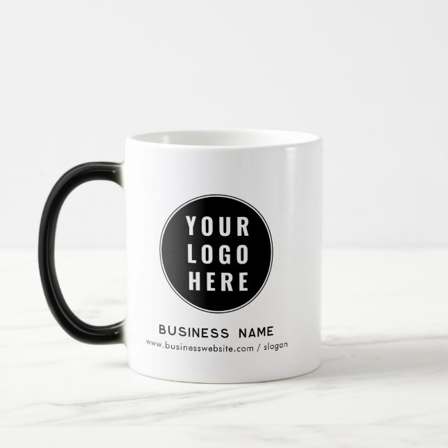 Modern Business Logo Website Promotional Custom Magisk Mugg (Vänster)