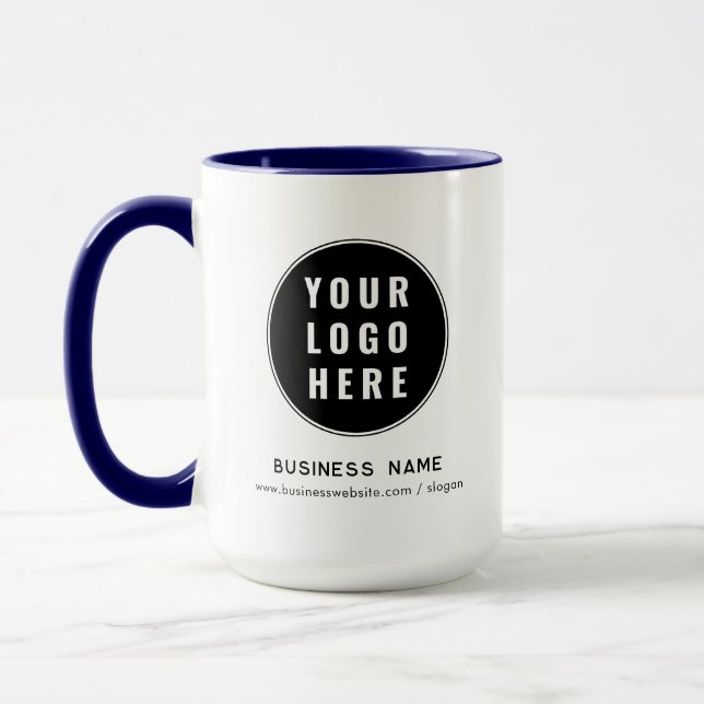 Modern Business Logo Website Promotional Custom Mugg (Vänster)