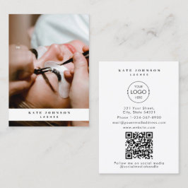 Modern Business Logotyp Beauty Salon Lash Photo Visitkort