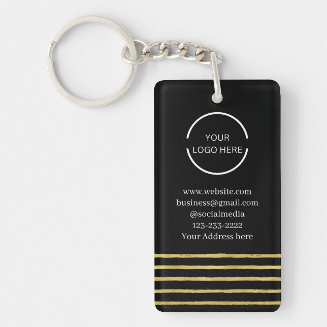 Modern Business Logotyp Black and Guld Stripe (Framsidan)