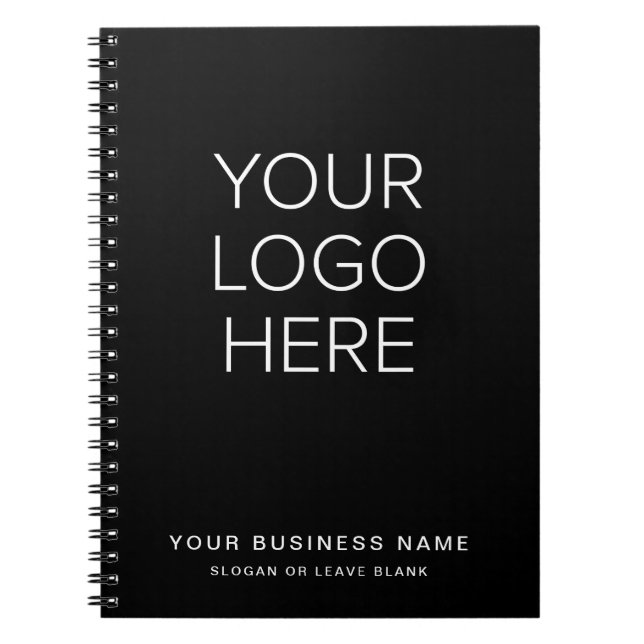 Modern Business Logotyp Black Anteckningsbok (Framsidan)