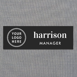 Modern Business Logotyp Black Namnbricka