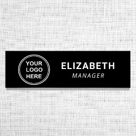 Modern Business Logotyp Black Namnbricka