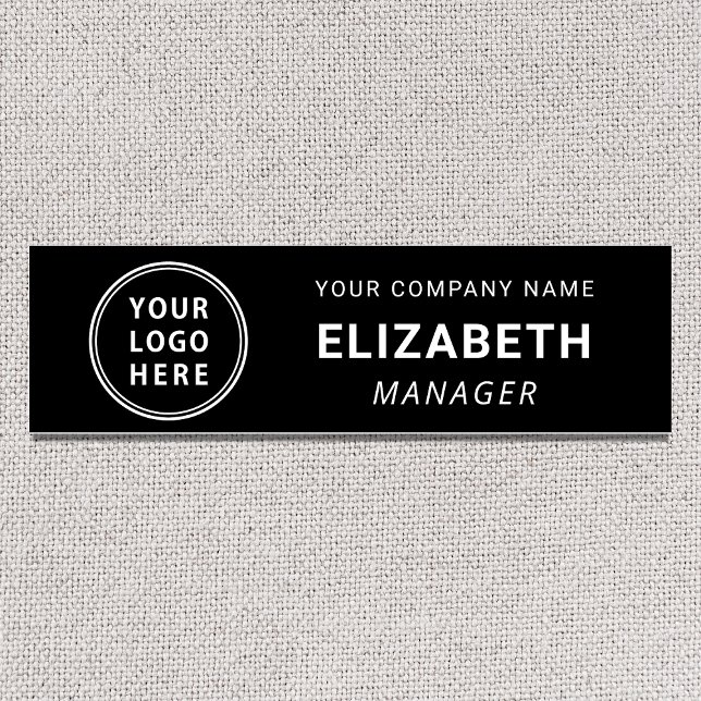 Modern Business Logotyp Black Namnbricka (Skapare uppladdad)