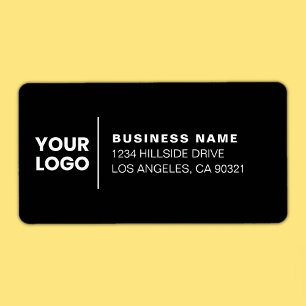 Modern Business Logotyp Black & White-Returadress Adressetikett
