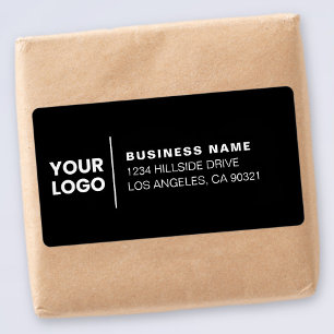 Modern Business Logotyp Black & White-Returadress Fraktsedel