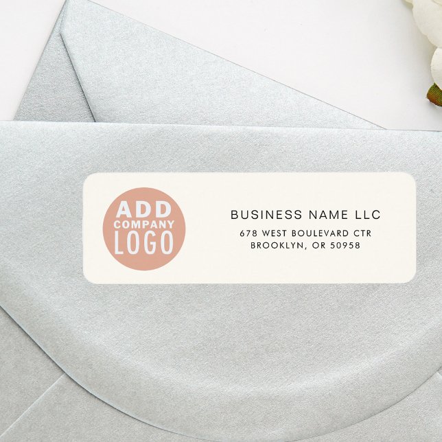 Modern Business Logotyp Company Returadress Etikett (Your Business Logo Company Return Address Label)