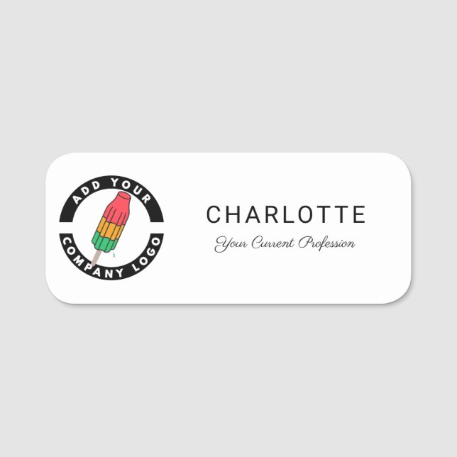 Modern Business Logotyp Corporate Employees Anpass Namnbricka (Framsida)