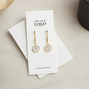 Modern Business Logotyp Juelry Earring Visning Car