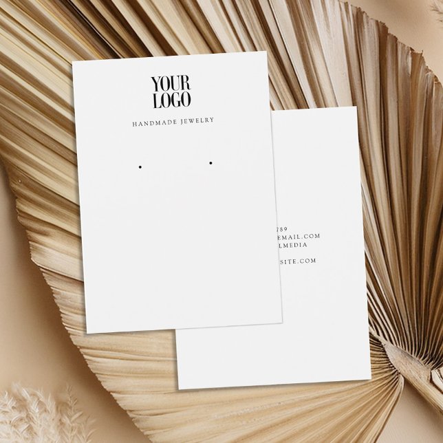 Modern Business Logotyp Juelry Earring Visning Car Visitkort (Skapare uppladdad)