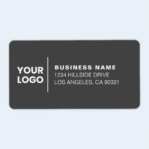 Modern Business Logotyp Mörk Grått Returadress Adressetikett