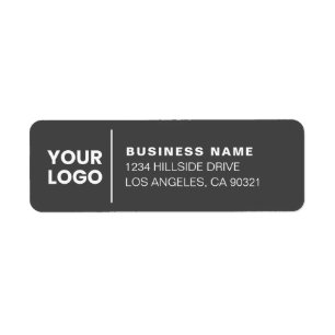 Modern Business Logotyp Mörk Grått Returadress Etikett