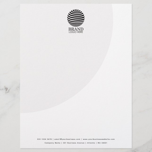 Modern Business Logotyp Professionell Letterhead Brevhuvud (Framsida)