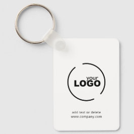 Modern Business Logotyp QR Code Black & White Nyckelring