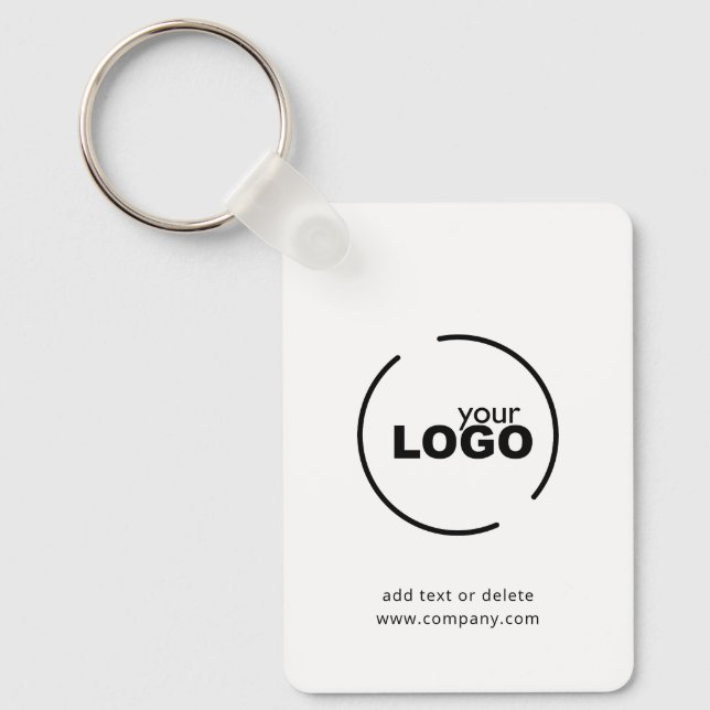 Modern Business Logotyp QR Code Black & White Nyckelring (Framsida)