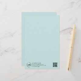 Modern Business Logotyp QR Code Light Turcos Brevpapper