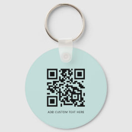 Modern Business Logotyp QR Code Light Turcos Nyckelring